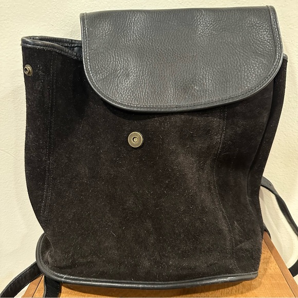 RARE Vintage Coach Berkeley Convertible Backpack Reverse Suede & Black Leather - Picture 1 of 10